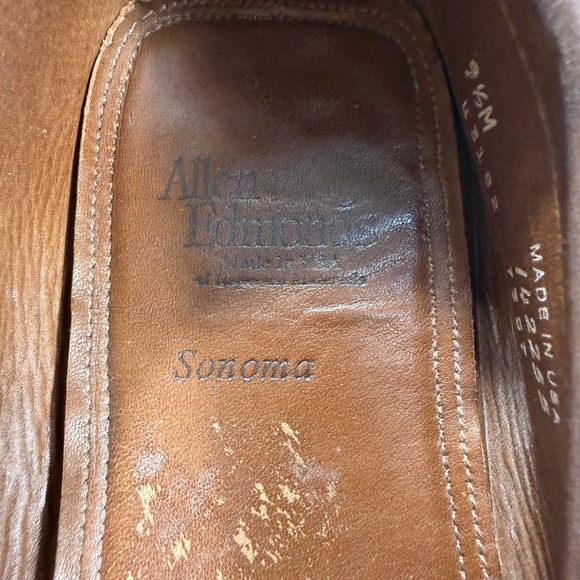 Allen Edmonds Sonoma Mens 9.5 M Dark Brown Suede Penny Loafer‎ Driving Shoes USA main image 4